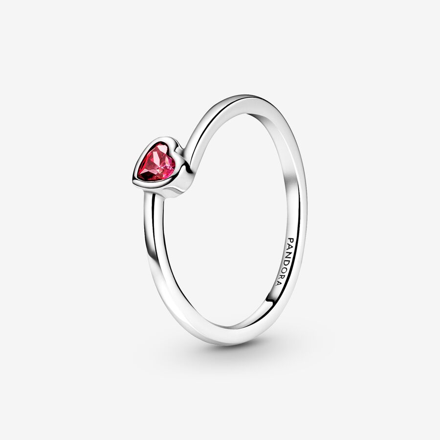 Pandora Red Tilted Herz Silber | HACTFR-039