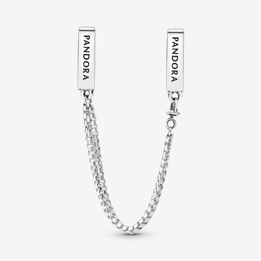 Pandora Reflexions Sparkling Clip Safety Silber | NBMVQZ-235