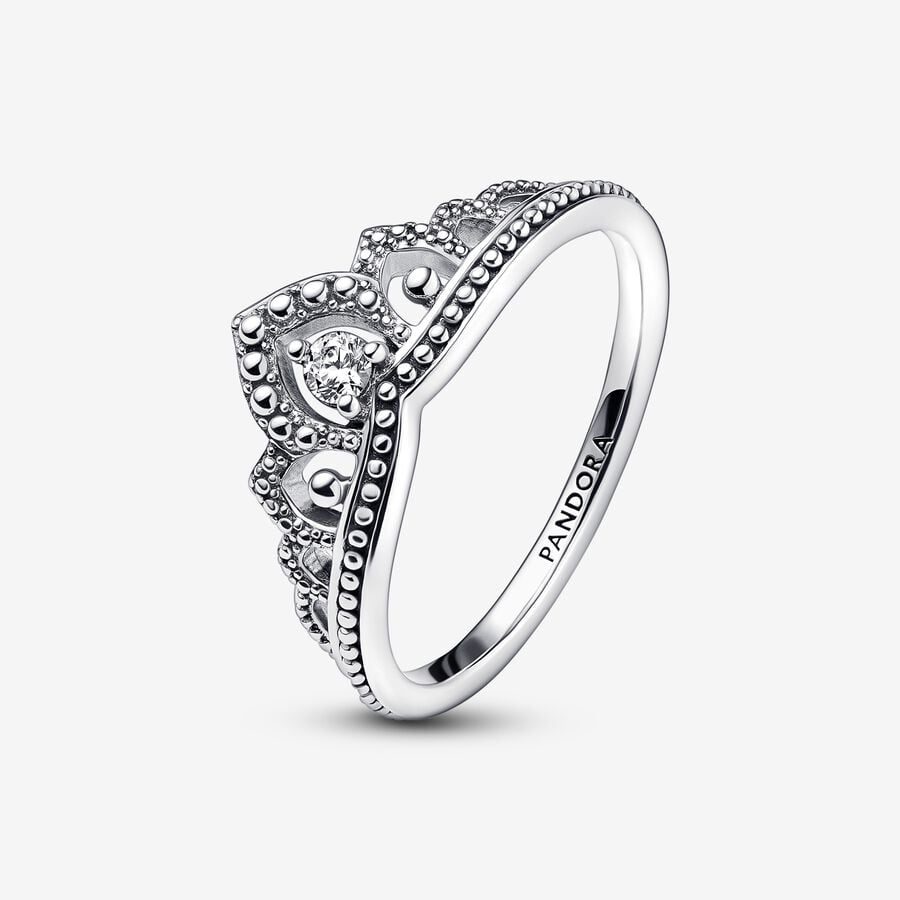 Pandora Regal Beaded Tiara Kleiner Finger Silber | MBOQVU-460