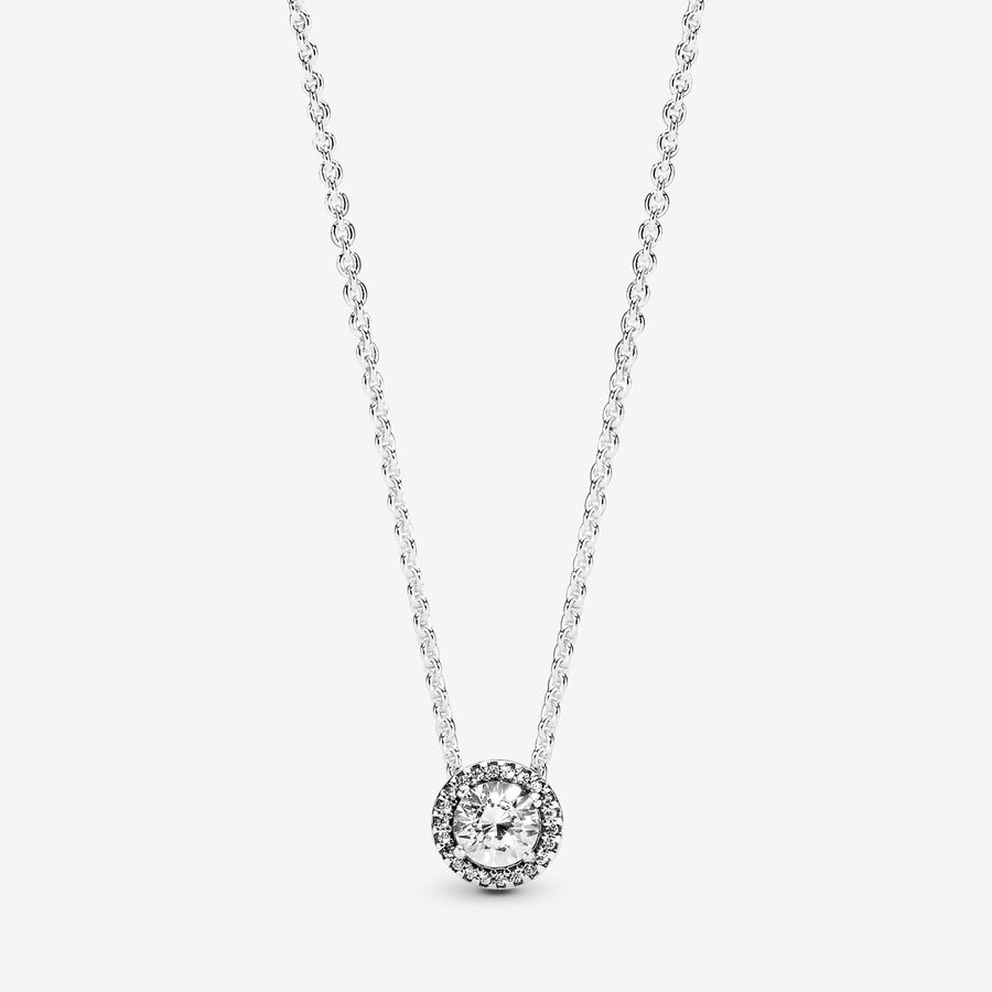 Pandora Round Sparkle Kette Silber | INTVML-905