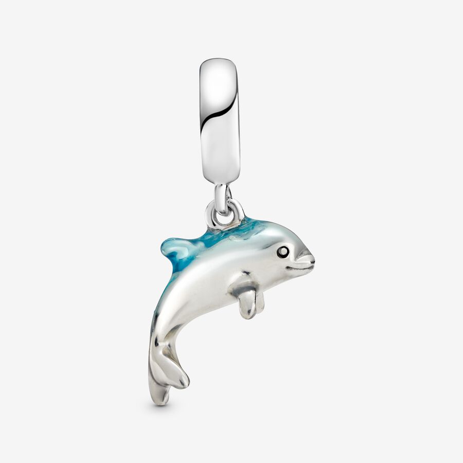 Pandora Shimmering Dolphin Baumeln Silber | PJLBYR-437