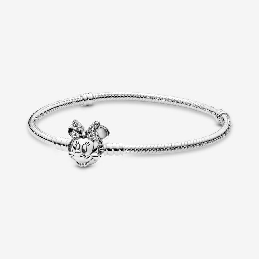 Pandora Shimmering Minnie Portrait Charms Silber | AXWZLO-270