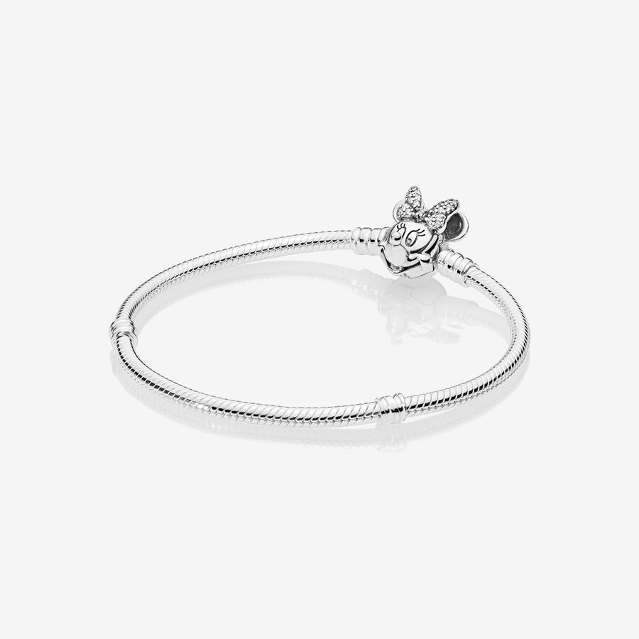 Pandora Shimmering Minnie Portrait Charms Silber | HTWGAI-493