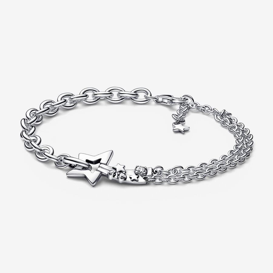 Pandora Shooting Star Double Non-Charms Silber | WLXYAP-740