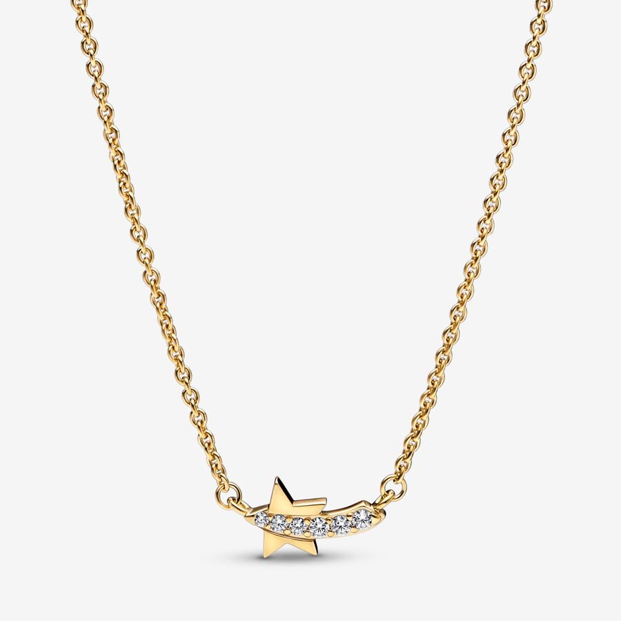 Pandora Shooting Star Pave Collier Anhänger Gold | GJFQLZ-092