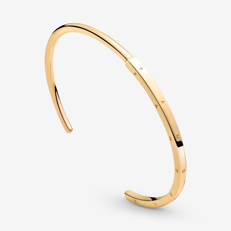 Pandora Signature I-D Open Armreifen Gold | LMARTI-394