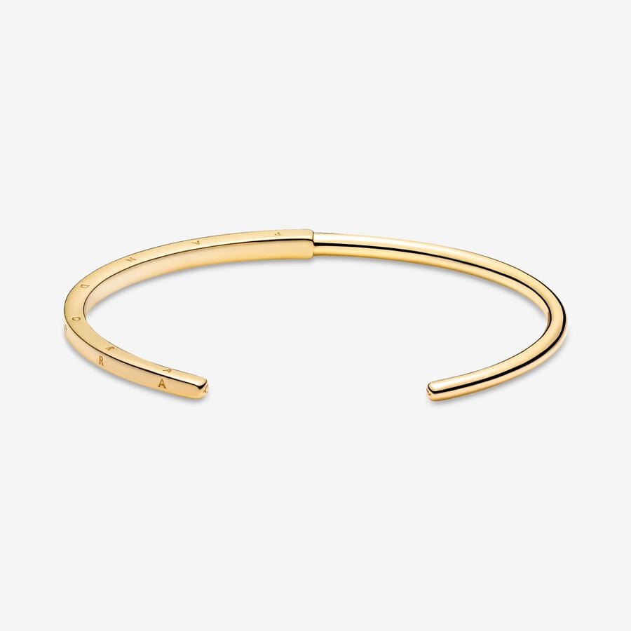 Pandora Signature I-D Open Armreifen Gold | LMARTI-394