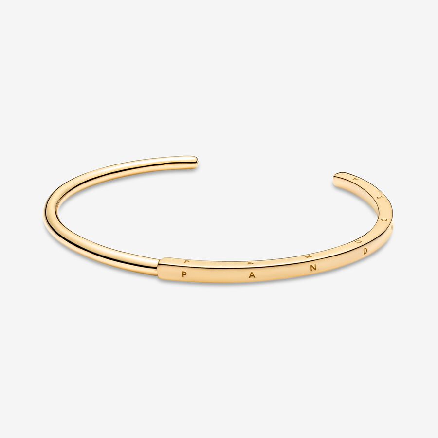 Pandora Signature I-D Open Armreifen Gold | LMARTI-394