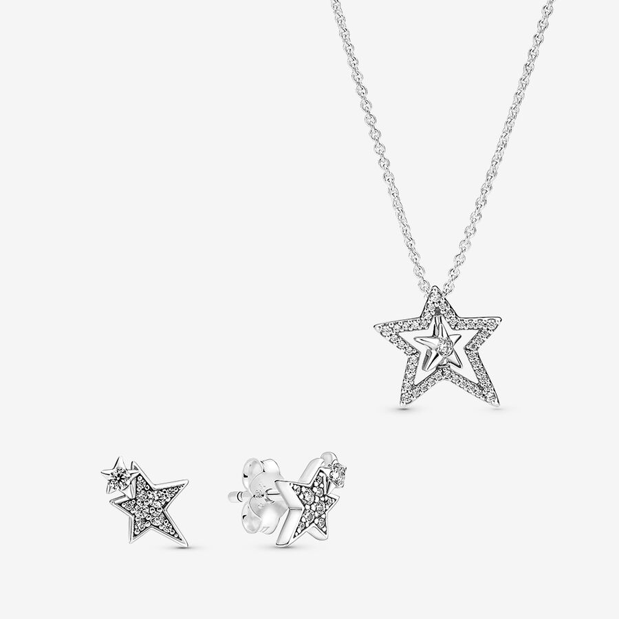 Pandora Sparkling Asymetric Star Gift Anhänger Mehrfarbig | WNAISM-891