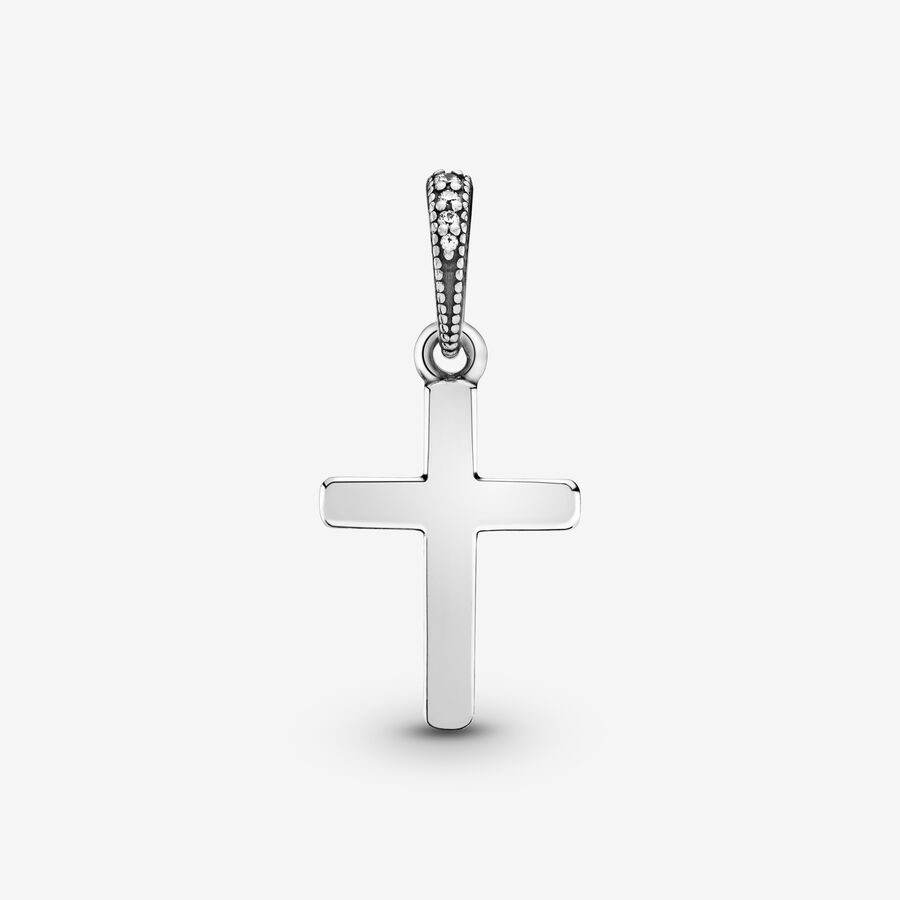 Pandora Sparkling Cross Anhänger Silber | LIPFAY-915