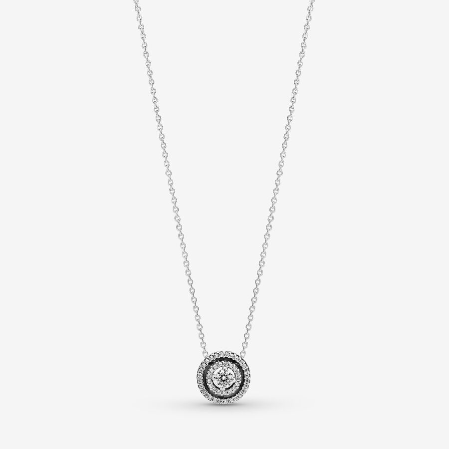 Pandora Sparkling Double Collier Anhänger Silber | QZCFDA-896