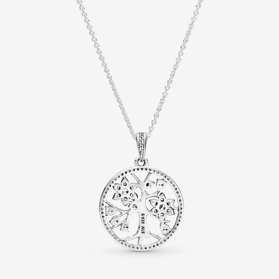 Pandora Sparkling Family Tree Kette Silber | HVIEWB-180