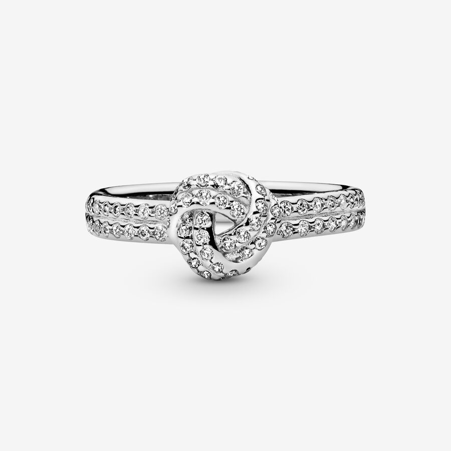 Pandora Sparkling Love Knot with Cubic Zirconia Herz Silber | WDUZRB-450