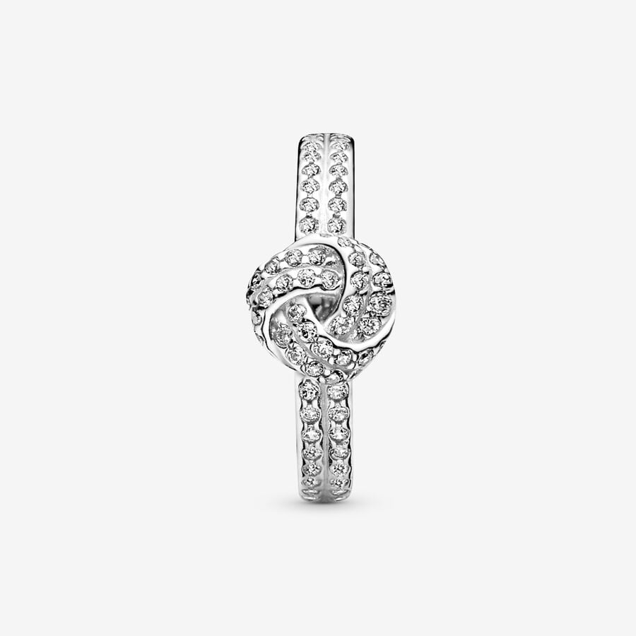 Pandora Sparkling Love Knot with Cubic Zirconia Herz Silber | WDUZRB-450