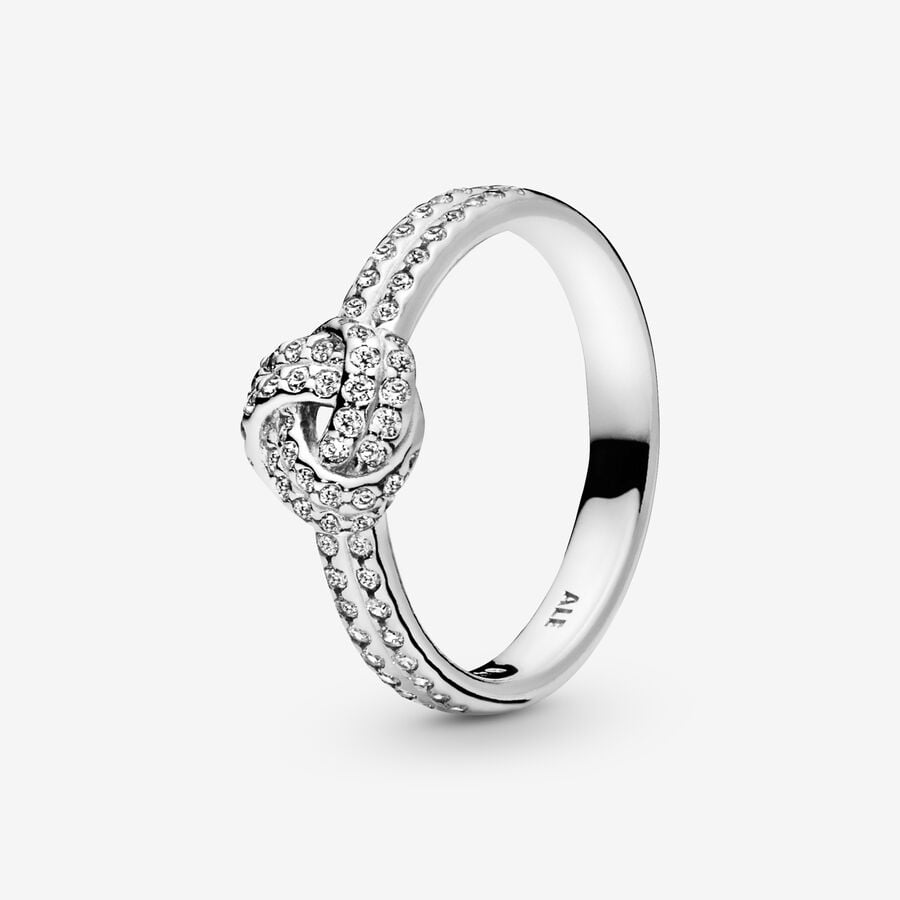 Pandora Sparkling Love Knot with Cubic Zirconia Herz Silber | WDUZRB-450