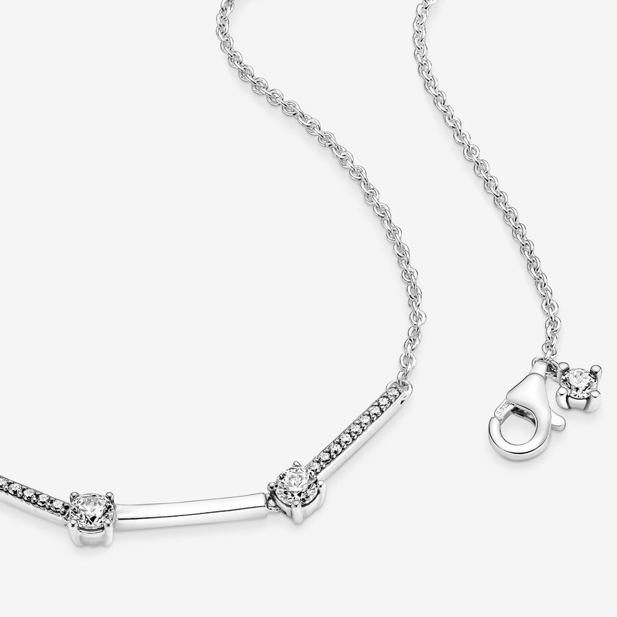 Pandora Sparkling Pave Bars Halsketten- Und Ohrring-sets Mehrfarbig | FOJPNU-098