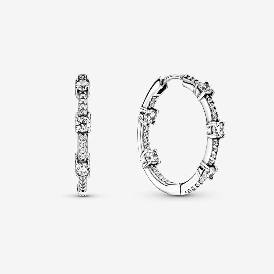 Pandora Sparkling Pave Bars Halsketten- Und Ohrring-sets Mehrfarbig | FOJPNU-098