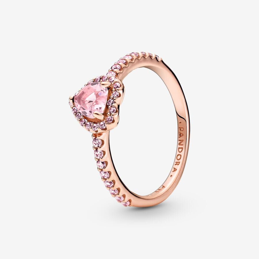 Pandora Sparkling Pink Wishbone Ring-sets Mehrfarbig | XFBMKU-870