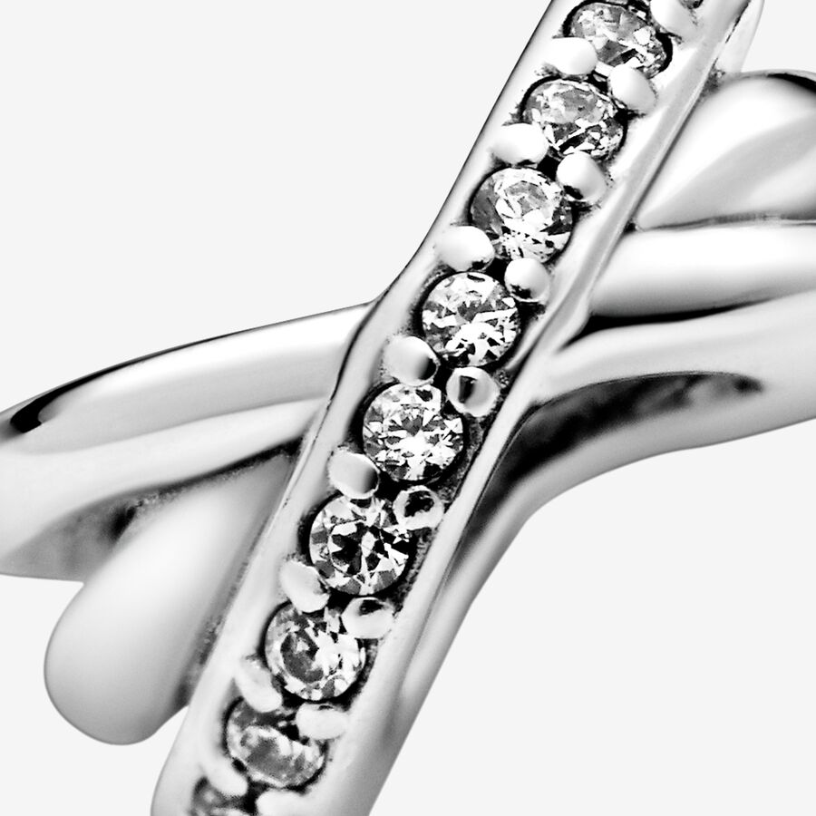 Pandora Sparkling Polished Lines Abstandshalter Silber | JFABEU-307