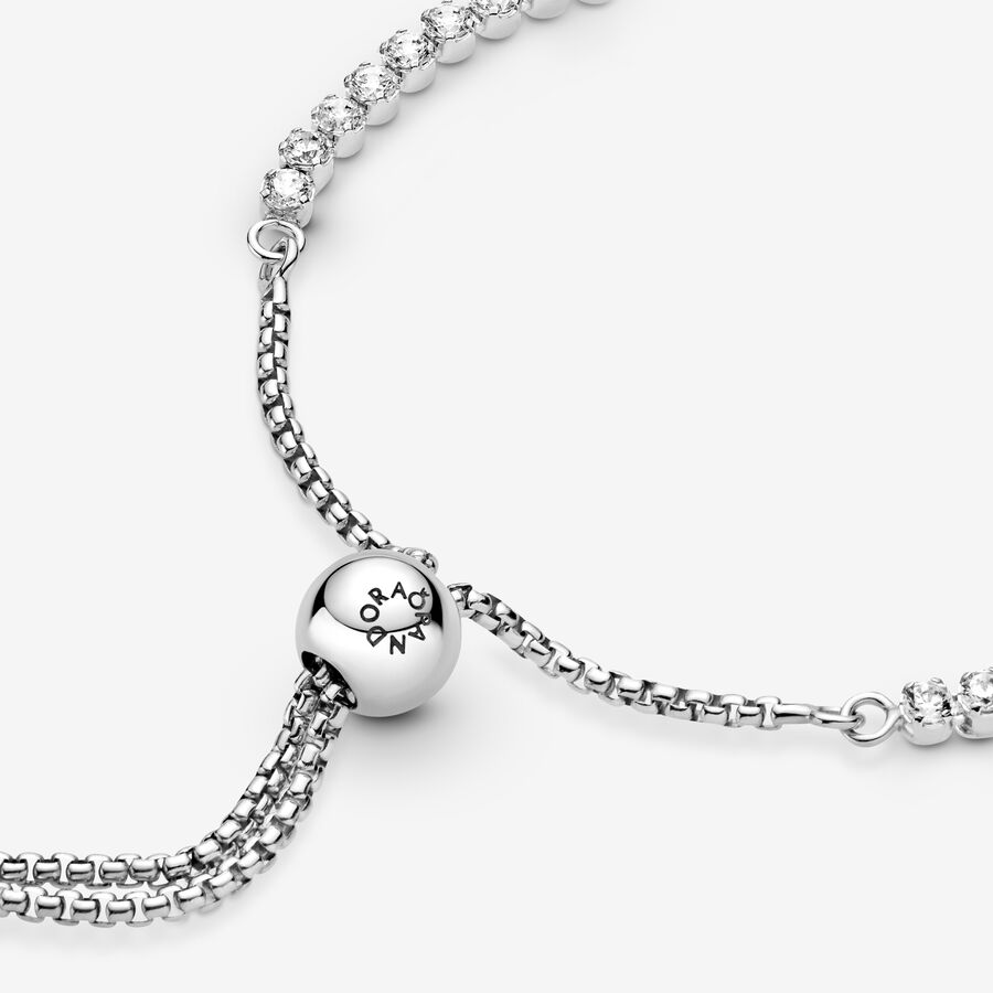 Pandora Sparkling Slider Tennis Gleiten Silber | MHGXWP-485