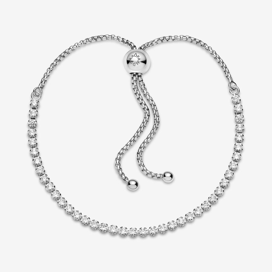 Pandora Sparkling Slider Tennis Gleiten Silber | MHGXWP-485