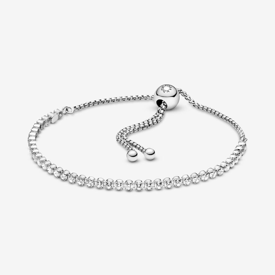 Pandora Sparkling Slider Tennis Gleiten Silber | MHGXWP-485