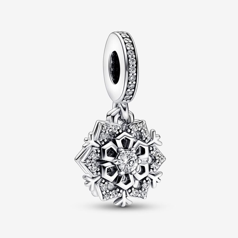 Pandora Sparkling Snowflake Double Baumeln Silber | KXJETL-948