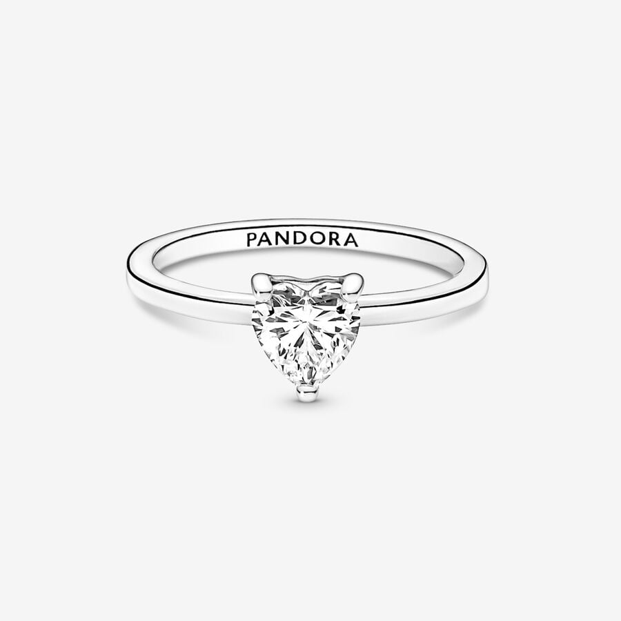 Pandora Sparkling Solitär Silber | BAMWHU-459