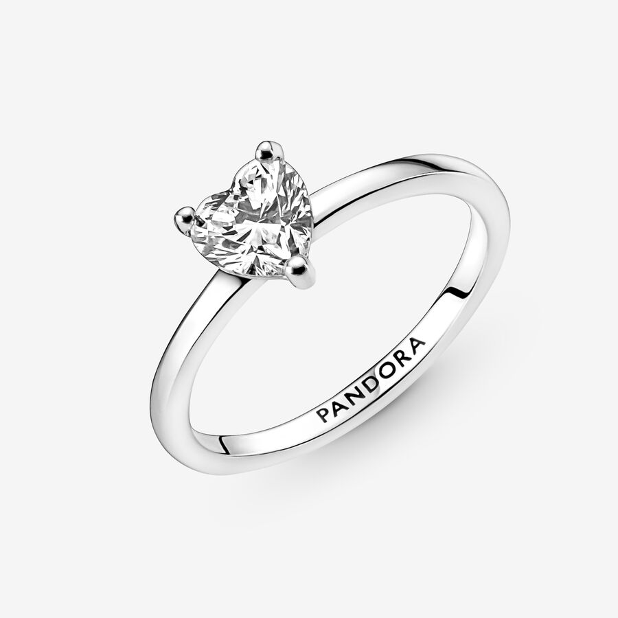 Pandora Sparkling Solitär Silber | BAMWHU-459