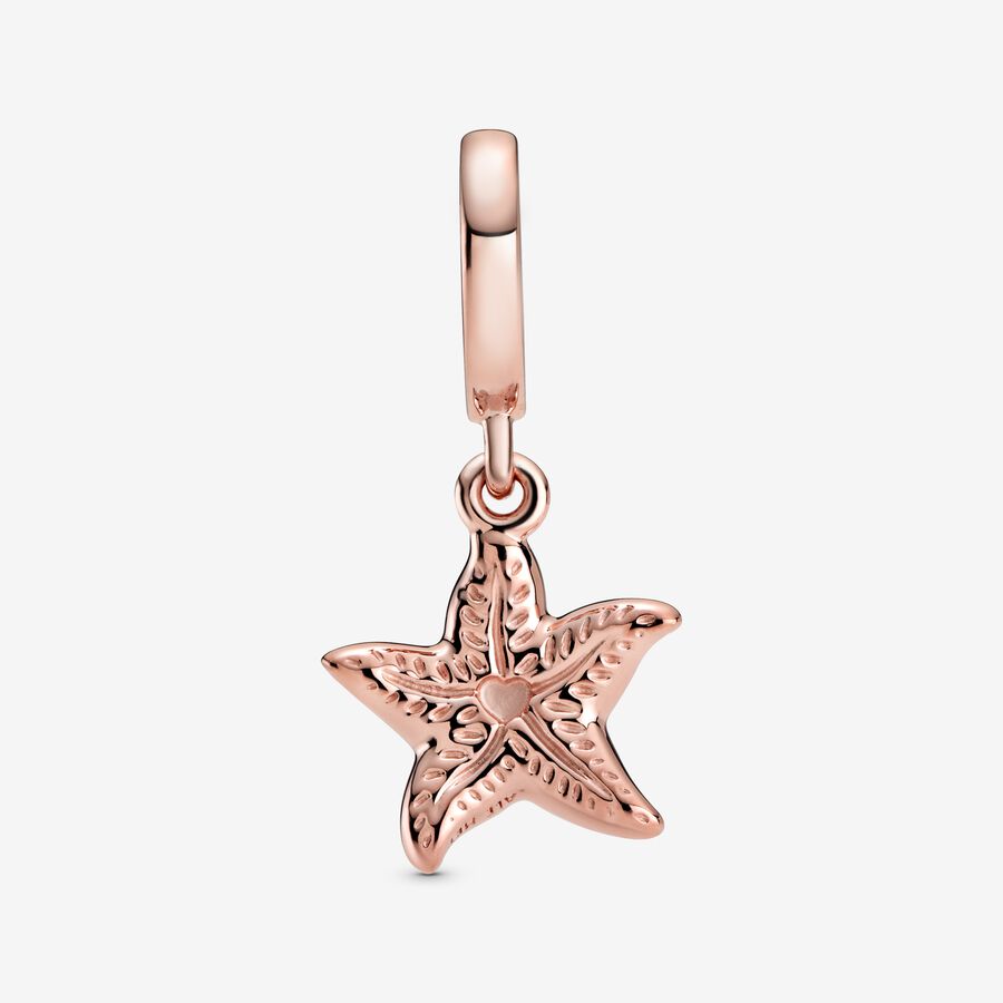 Pandora Sparkling Starfish Baumeln Rosa Gold | FZURHS-964