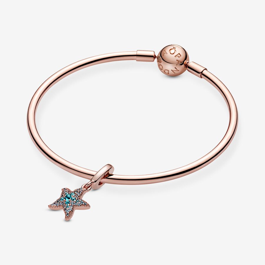 Pandora Sparkling Starfish Baumeln Rosa Gold | FZURHS-964