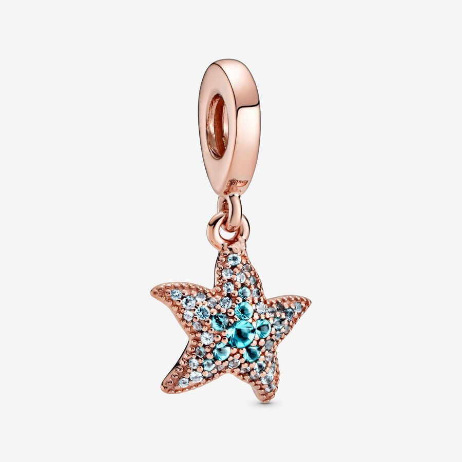 Pandora Sparkling Starfish Baumeln Rosa Gold | FZURHS-964