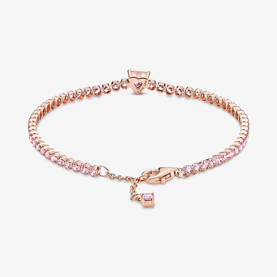 Pandora Sparkling Tennis Non-Charms Rosa Gold | SNPTOW-364