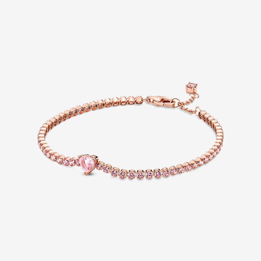 Pandora Sparkling Tennis Non-Charms Rosa Gold | SNPTOW-364