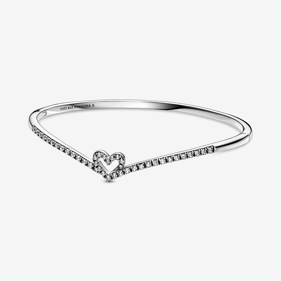 Pandora Sparkling Wishbone Armreifen Silber | JYWITL-271