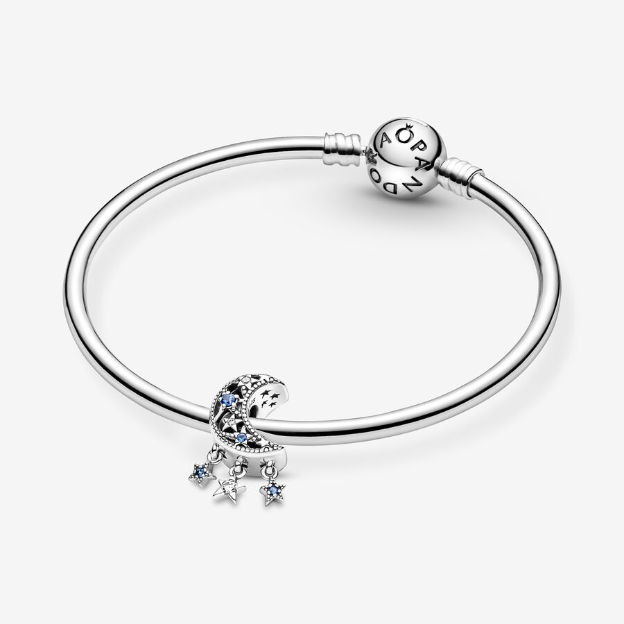 Pandora Star & Crescent Moon Baumeln Silber | TLFACG-890