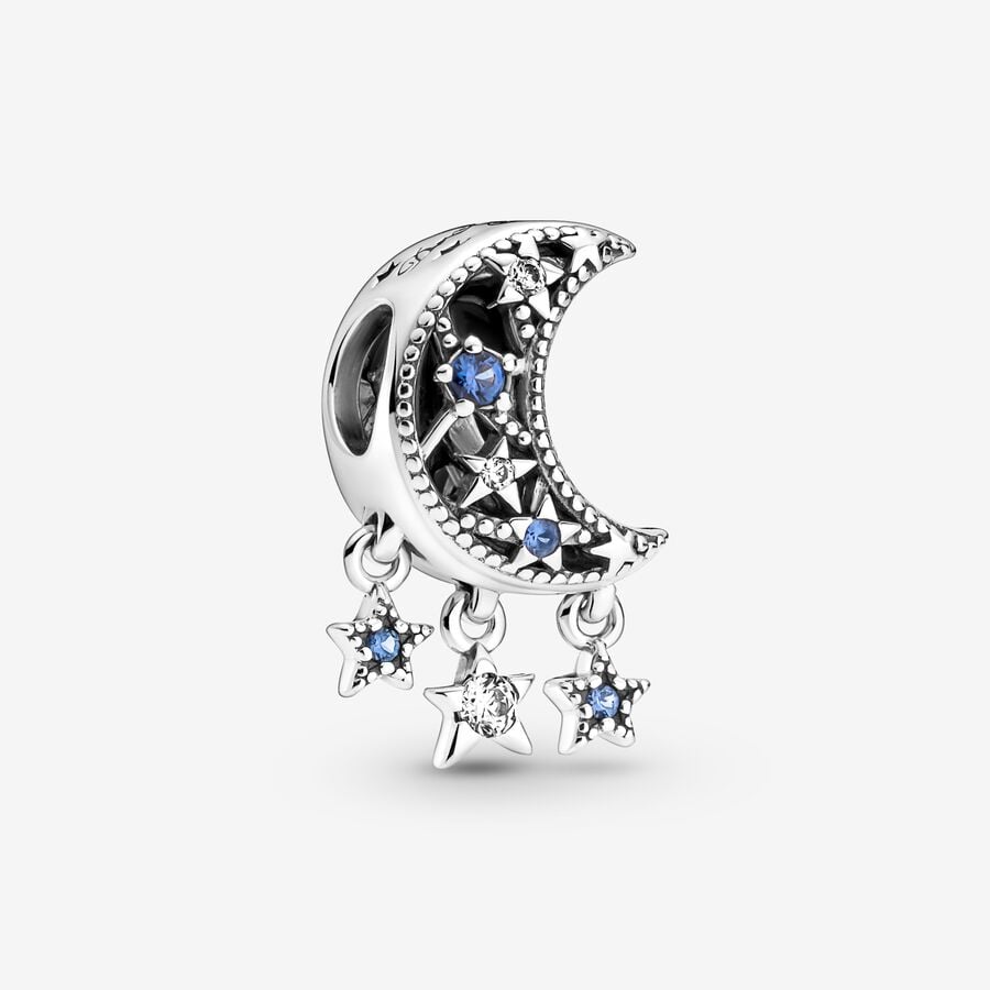 Pandora Star & Crescent Moon Baumeln Silber | TLFACG-890