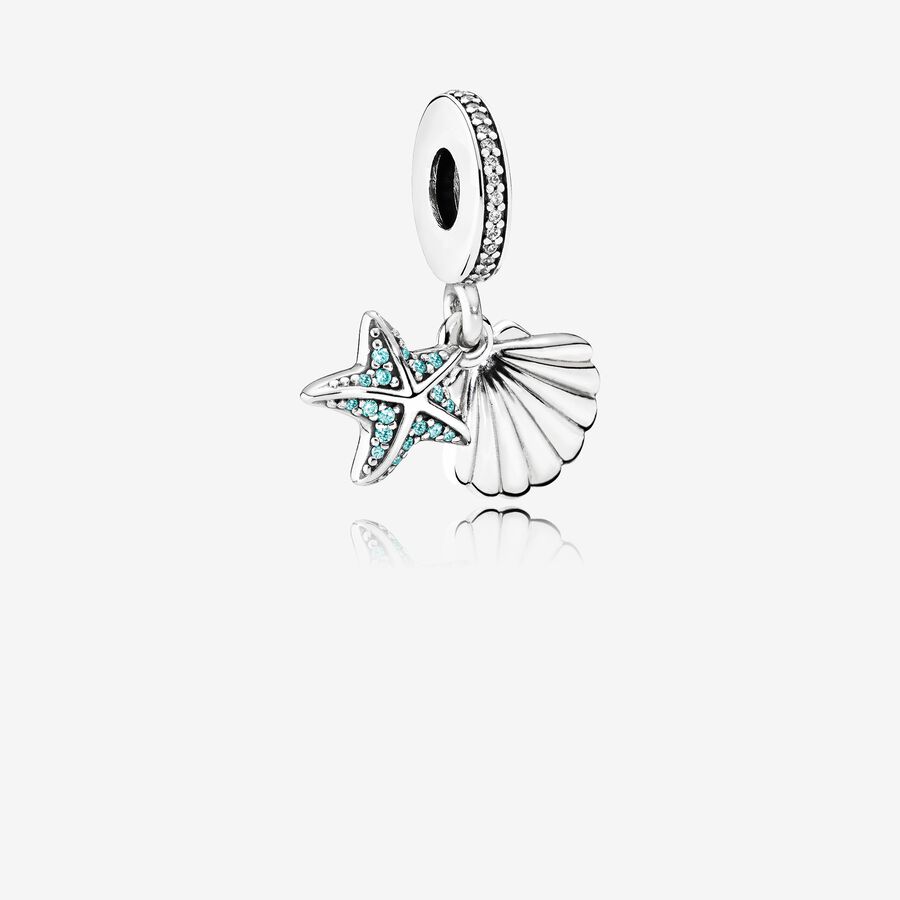 Pandora Starfish Sea Shell Baumeln Silber | BZRTHK-897