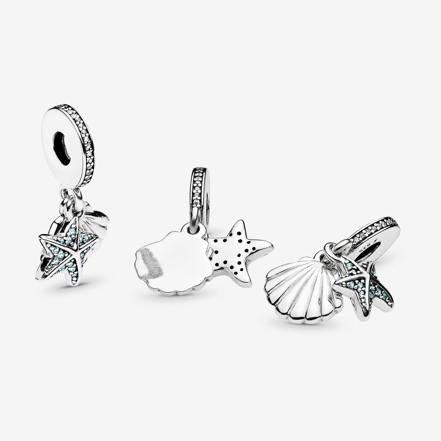 Pandora Starfish Sea Shell Baumeln Silber | BZRTHK-897