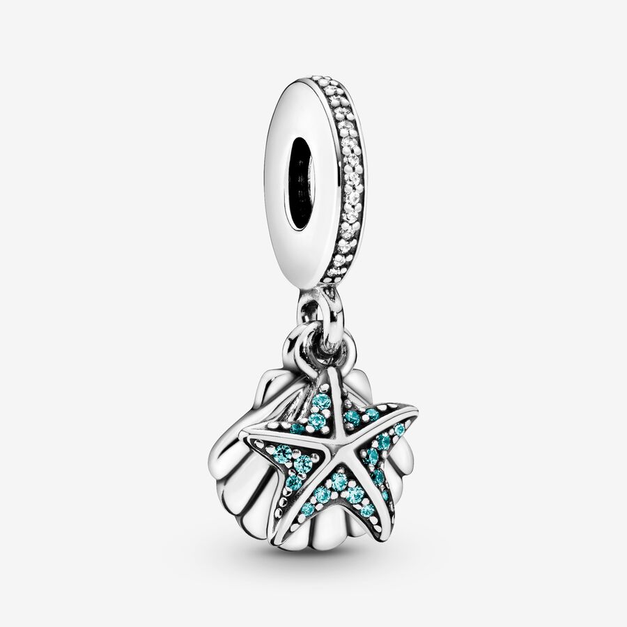 Pandora Starfish Sea Shell Baumeln Silber | BZRTHK-897