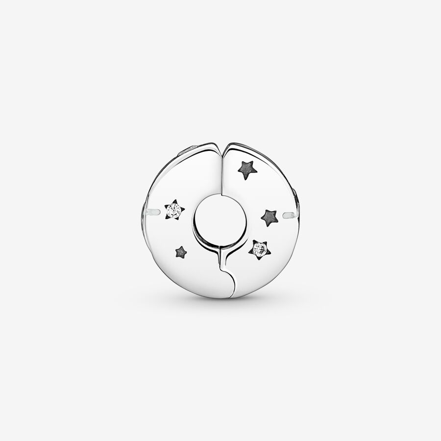 Pandora Stars & Galaxy Clip Klammern Silber | CMJIEF-638