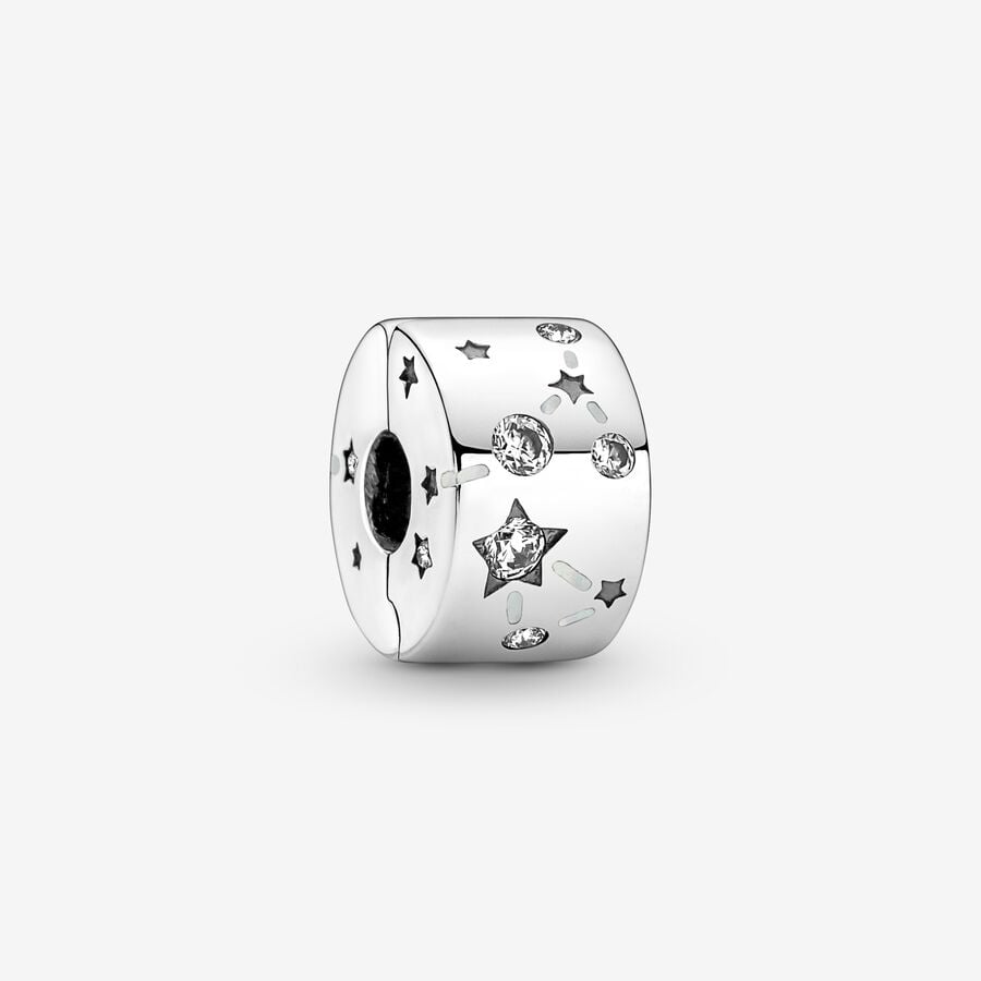 Pandora Stars & Galaxy Clip Klammern Silber | CMJIEF-638