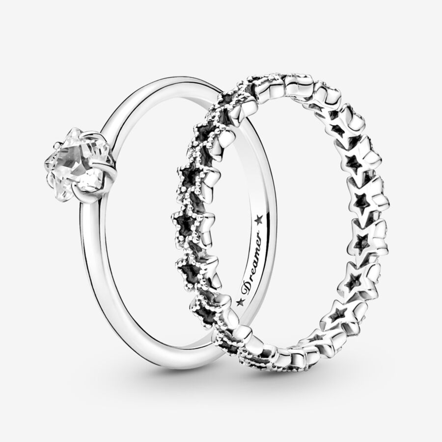 Pandora Stars on Stars Stacking Ring-sets Mehrfarbig | DIWUFR-793