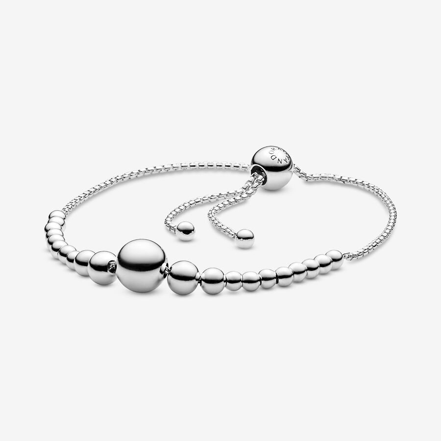 Pandora String of Beads Slider Kette Silber | WVUKEB-075