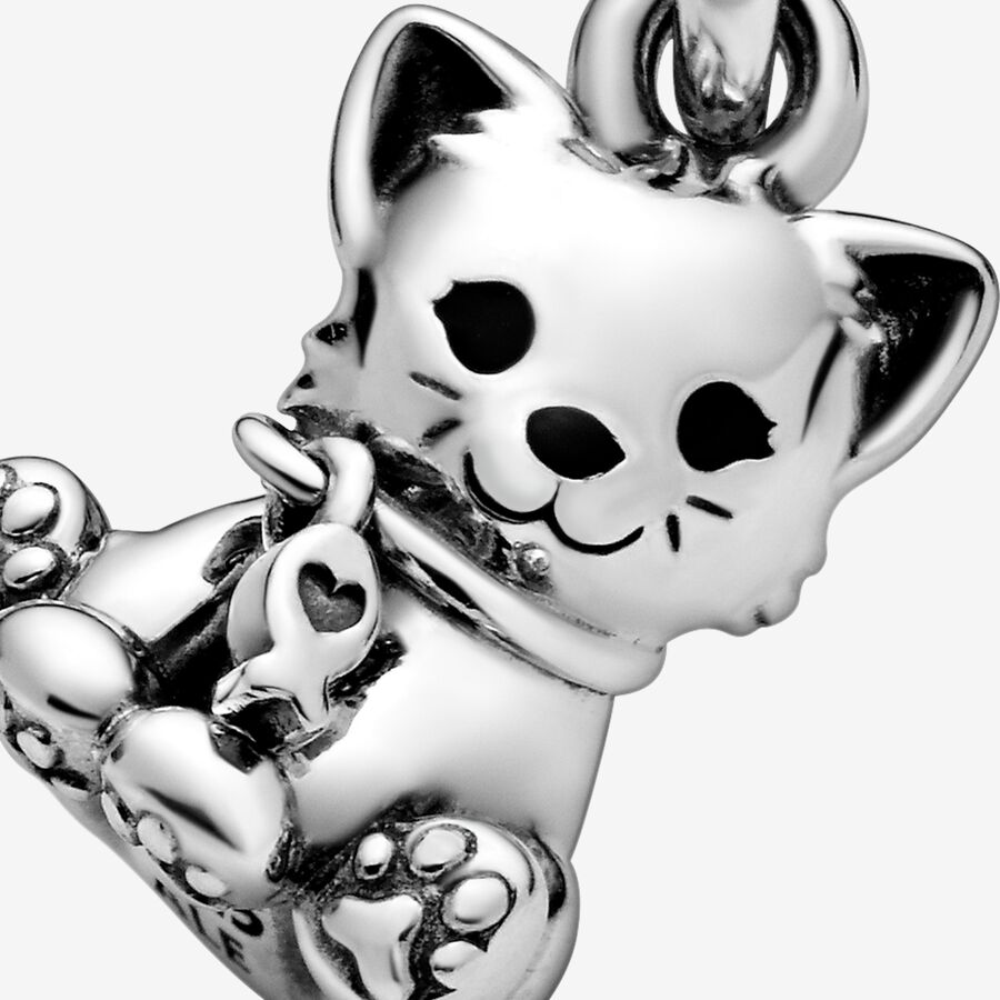 Pandora Sweet Cat Baumeln Silber | KRBAYD-879