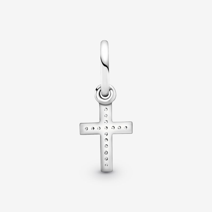 Pandora Symbol Of Faith Cross with Clear CZ Baumeln Silber | DHZQKF-706