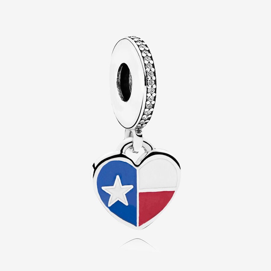 Pandora Texas Flag Charm Mixed Enamel Baumeln Silber | TGNXCA-657