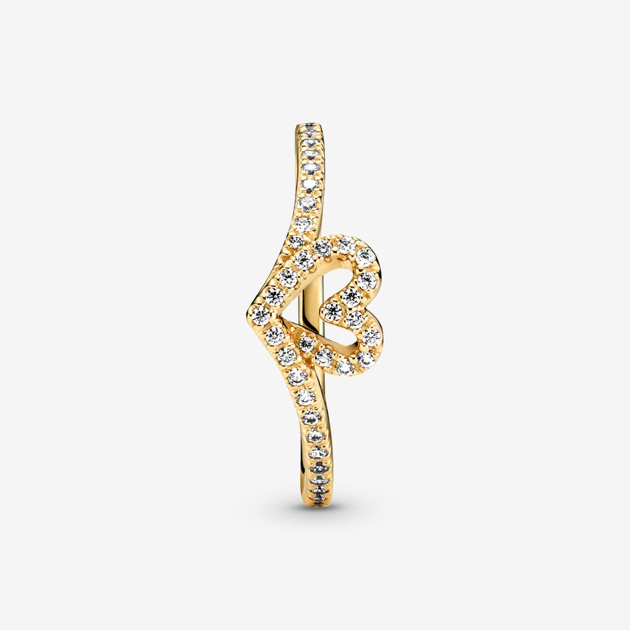 Pandora Timeless Wish Sparkling Herz Gold | YEMUBP-608