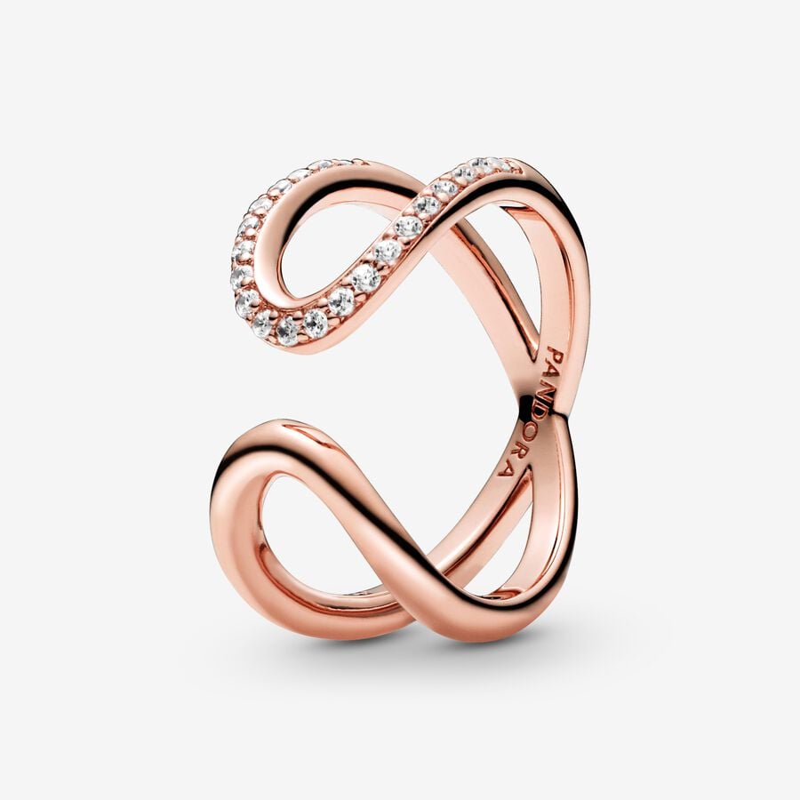 Pandora Wrapped Open Infinity Aussage Rosa Gold | YWAXCQ-856