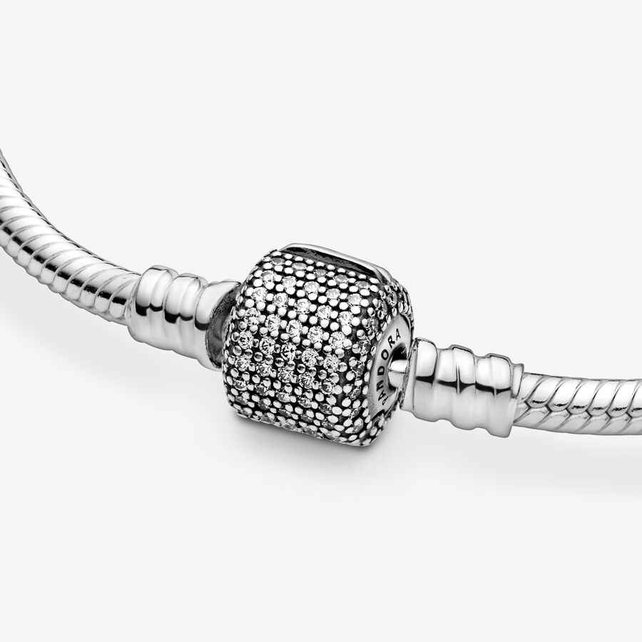 Pandora with Signature Clasp Charms Silber | LPUOKI-532